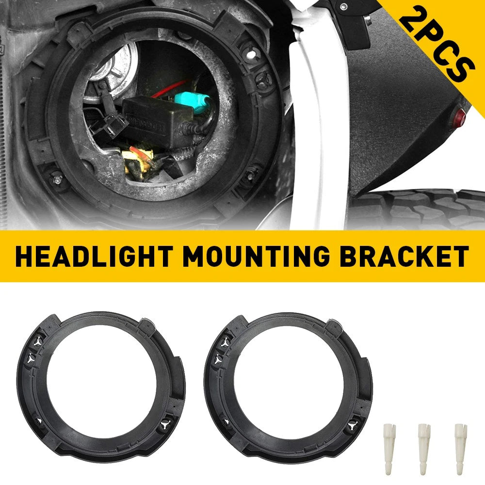7" Inch LED Headlight Mounting Ring Bracket Adapter Round for Jeep Wrangler JK A 6B93BC-57