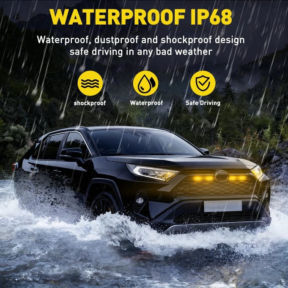 4X For Toyota RAV4 2019-24 LE SE XLE XSE Limited LED Bumper Grill Light Amber EA 6B93BC-57