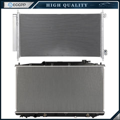 Aluminum Radiator & AC Condenser Cooling Kit For 2008-2011 2012 Honda Accord 6B93BC-57