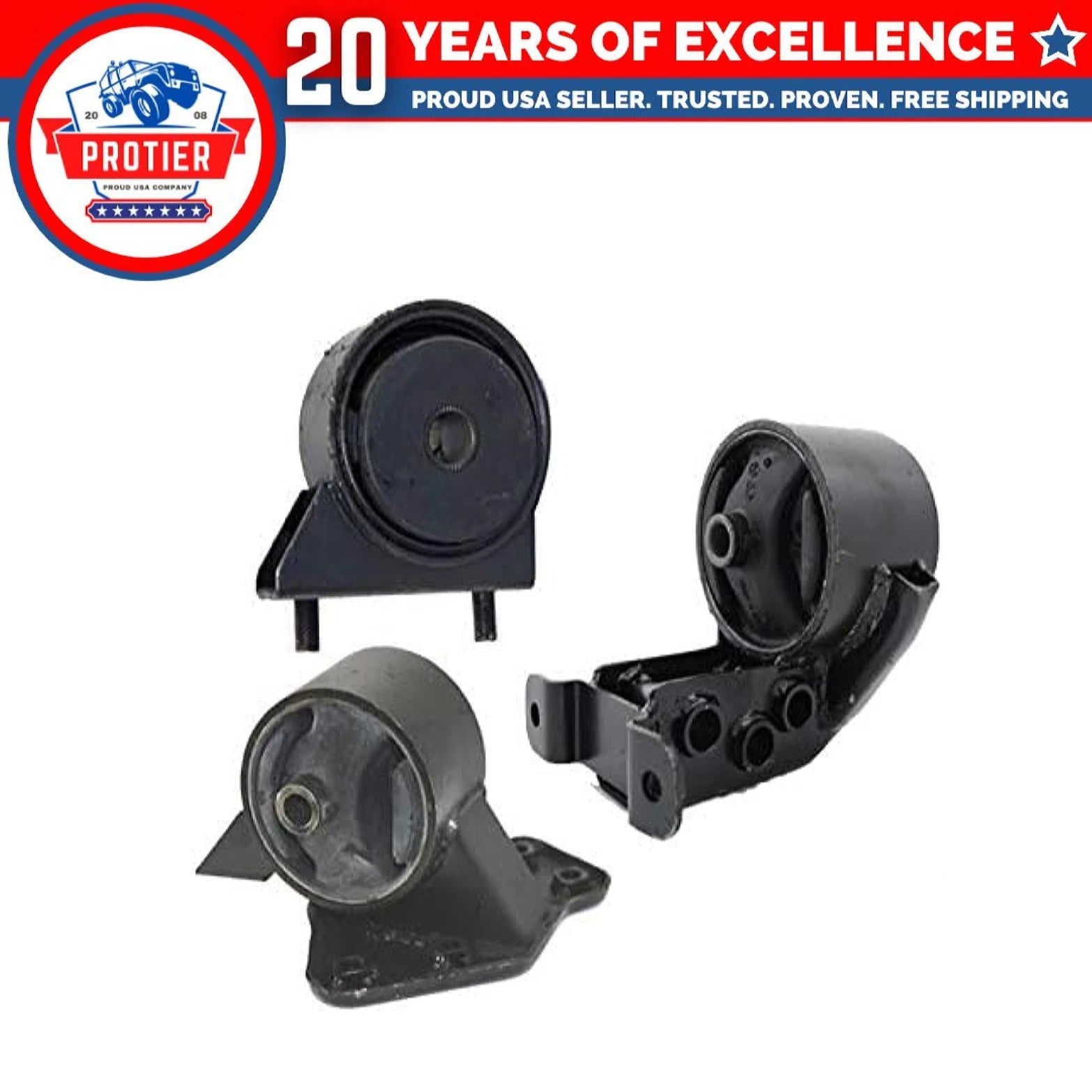 Fits 1997-1999 Hyundai Accent 1.5L SOHC MANUAL Motor & Trans Mount Set 3PCS : 6B93BC-57