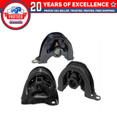 Fits 1996-2000 Honda Civic 1.6L Front & Rear Motor Mount Set 3PCS : A6520, 6B93BC-57