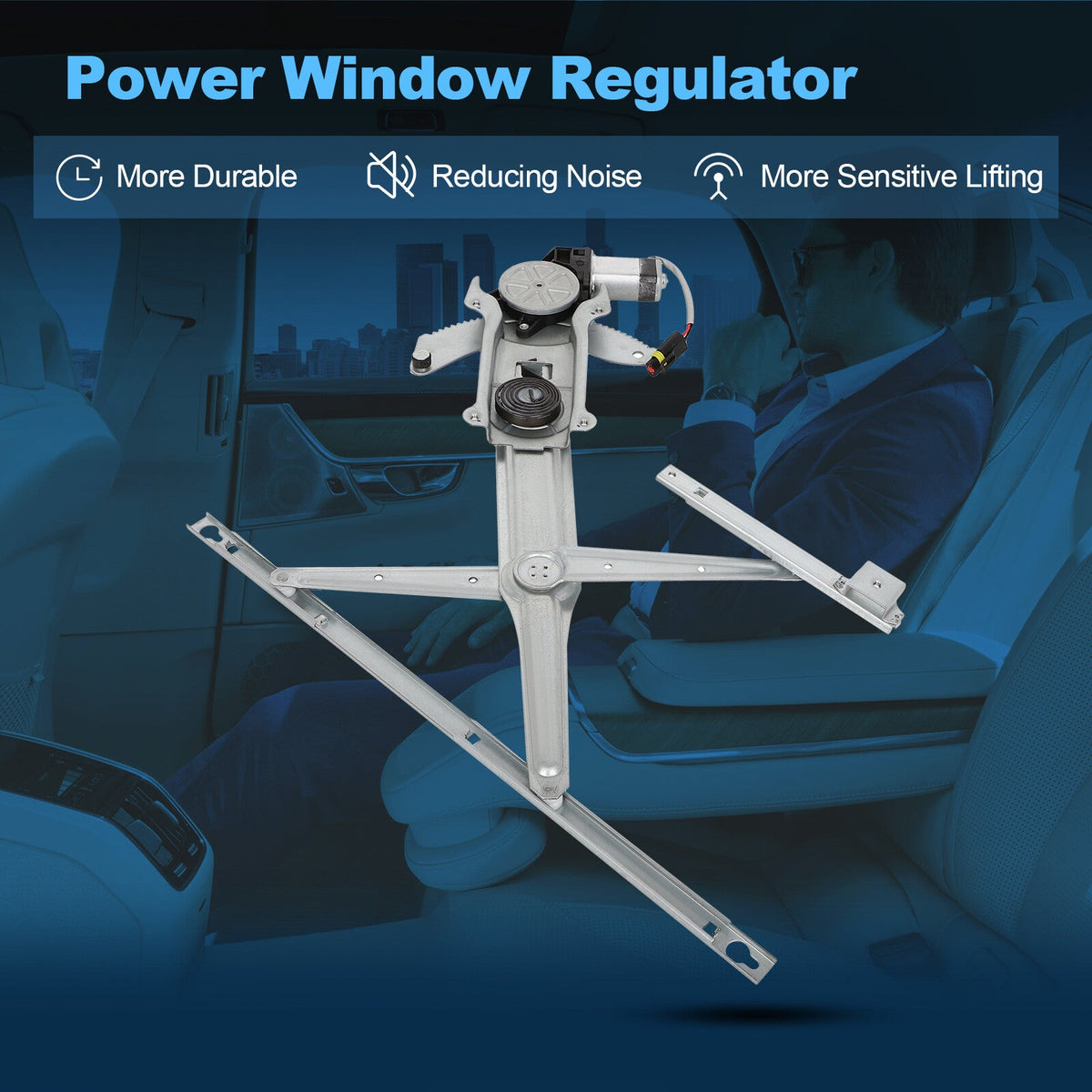 For Jeep Grand Cherokee Front Passenger/RH Side Window Regulator ASSY w/ Motor 6B93BC-57