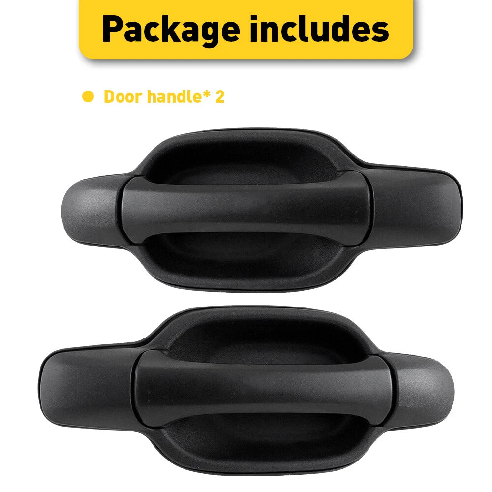 For 04-12 Chevy COLORADO GMC CANYON Outside Handle Door Pair L R Rear BLACK EOA 6B93BC-57