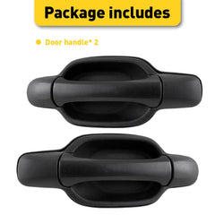 For 04-12 Chevy COLORADO GMC CANYON Outside Handle Door Pair L R Rear BLACK EOA 6B93BC-57