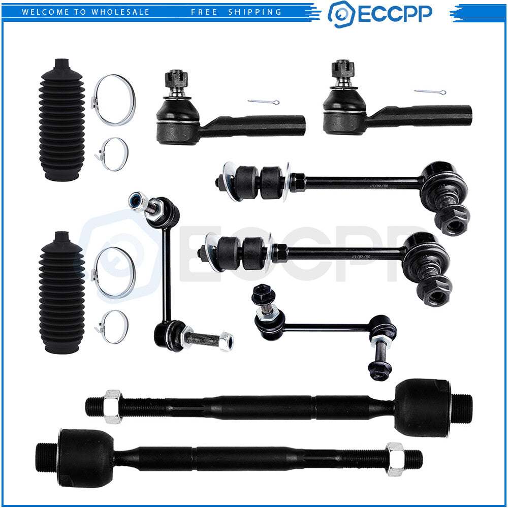 Front Rear Steering Sway Bar Tie Rod End Rack Pinion Bellow For 2003-09 4Runner