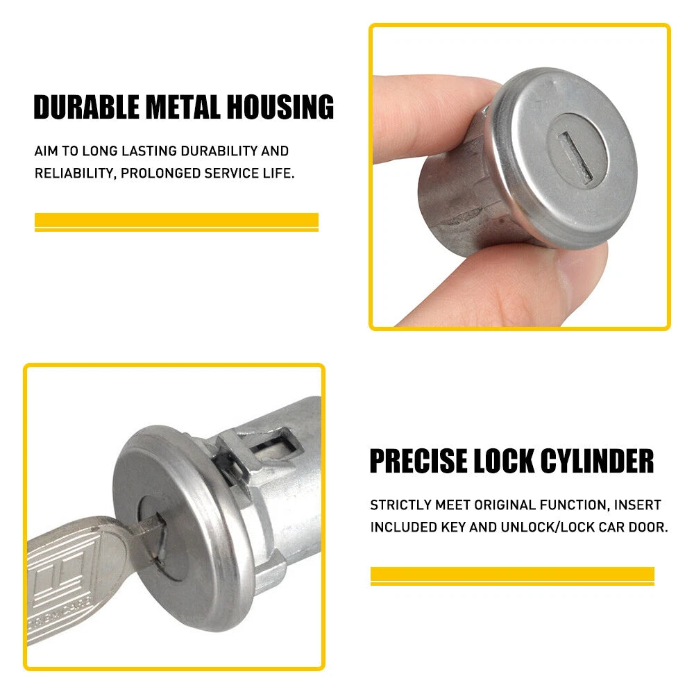 DLK2 Door Lock Cylinder w/ Keys Replacement for Chevy Truck C10 C20 C30 1500 EOA 6B93BC-57