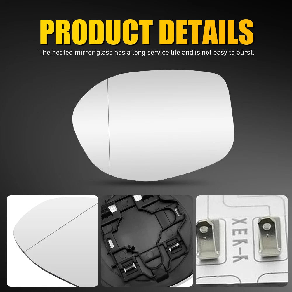 Driver Side Left Heated Mirror Glass w/Backing Plate for 2013-2017 Honda Odyssey 6B93BC-57