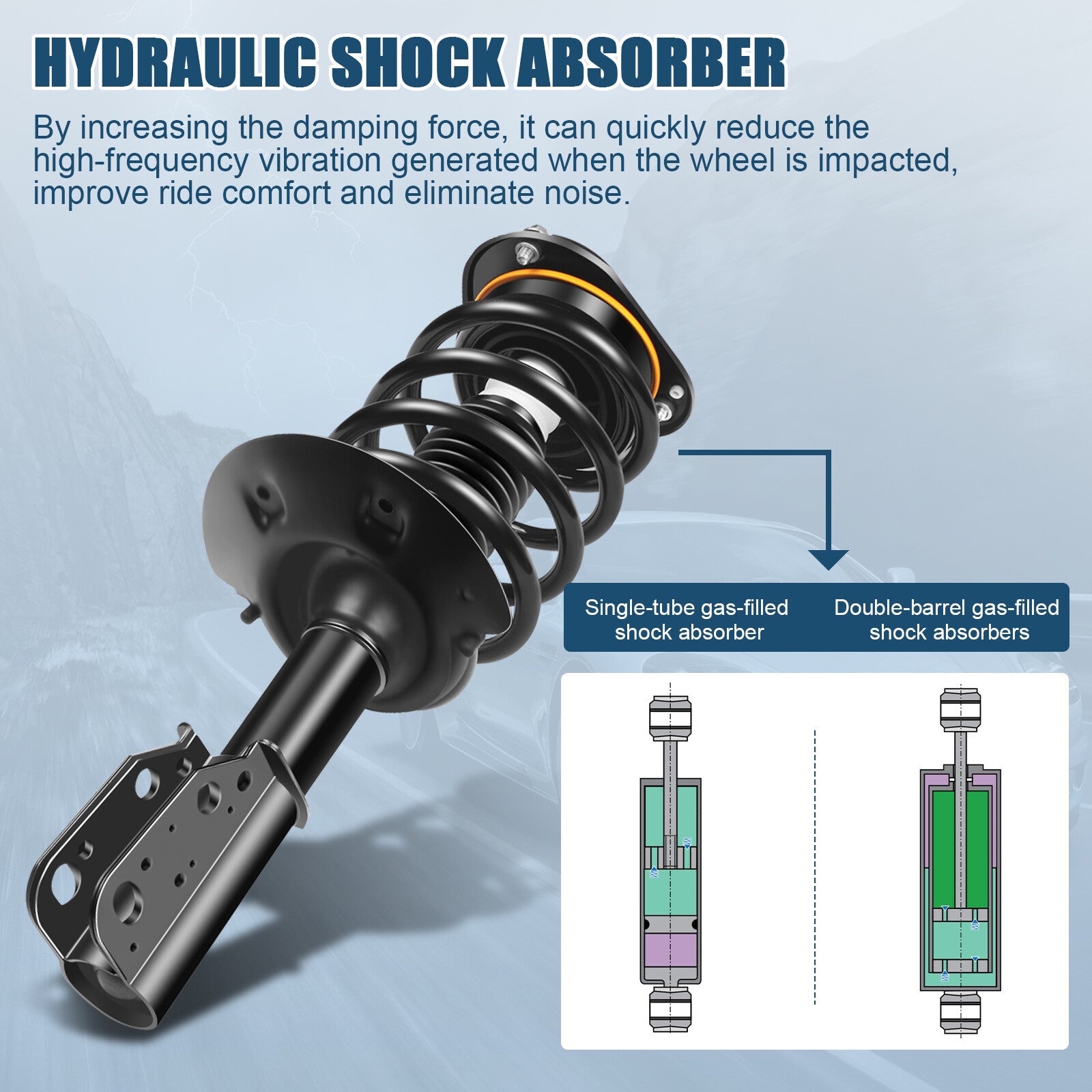 Front Loaded Complete Struts Fits 2000-05 Cadillac Deville Buick Lesabre Aurora 6B93BC-57