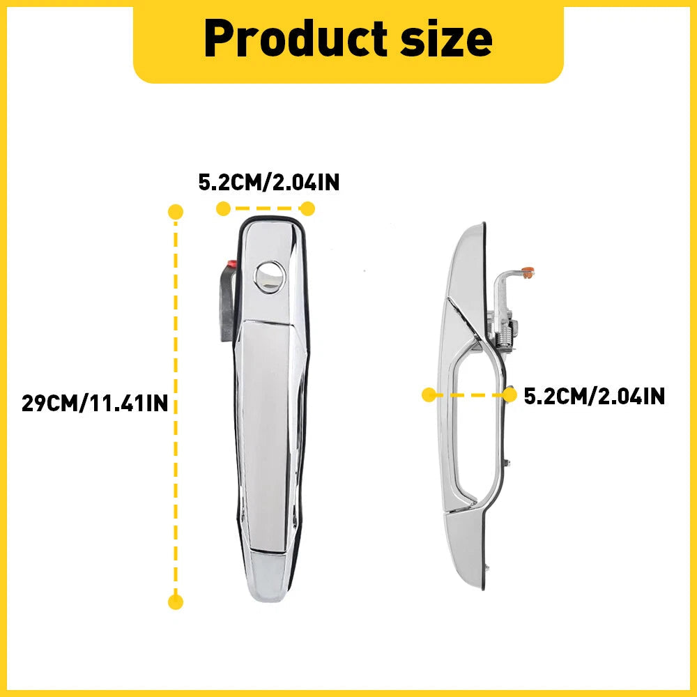 4x Chrome Door Handle For 07-13 Chevy Tahoe GMC Yukon Sierra Denali Front Rear A 6B93BC-57