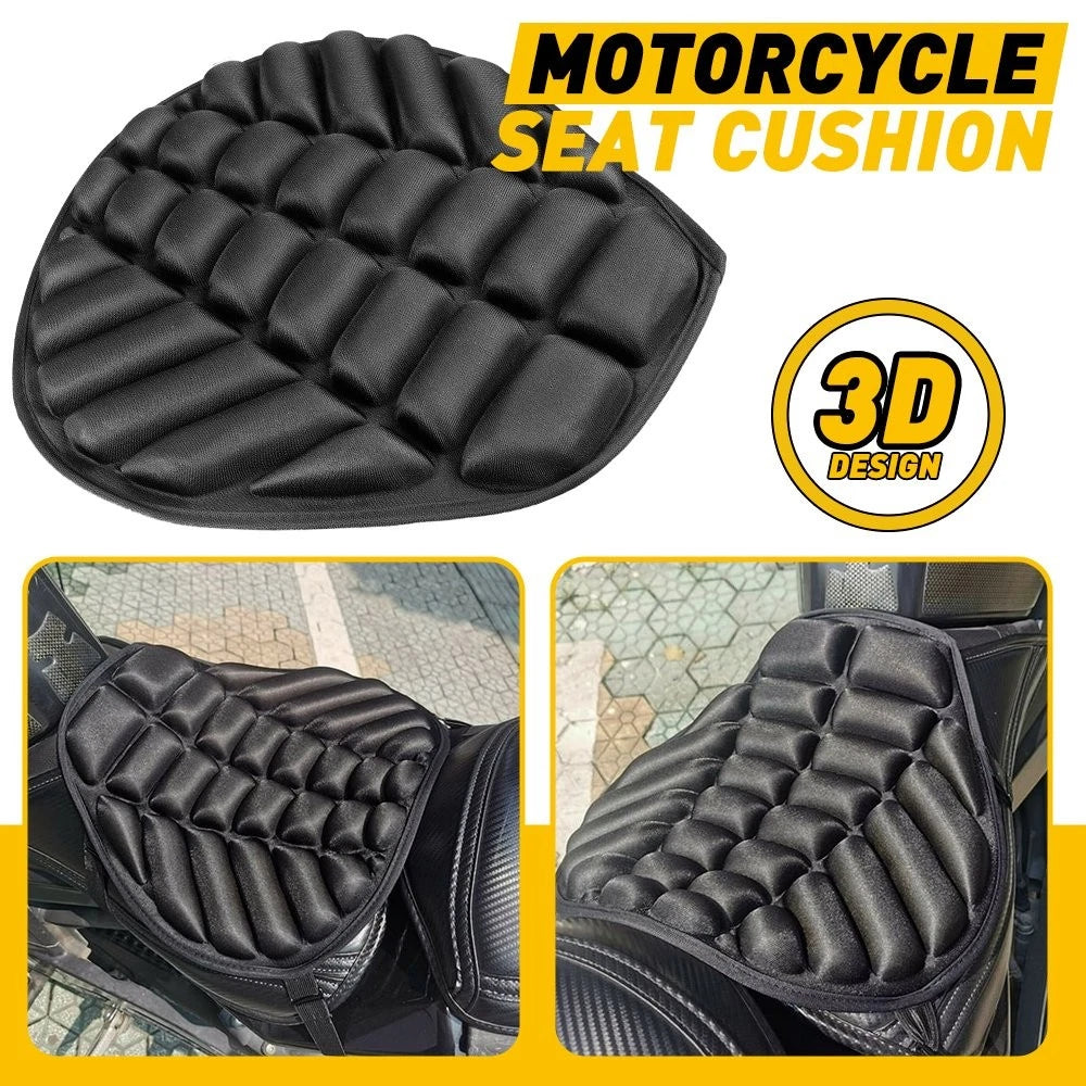 Motorcycle Gel Seat Cushion Comfort Shock Pad Cover 3D Breathable Pain Relief EA 6B93BC-57
