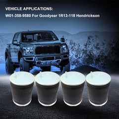 4Pcs W01-358-9580 Air Suspension Bag Spring For Goodyear 1R13-118 Hendrickson
