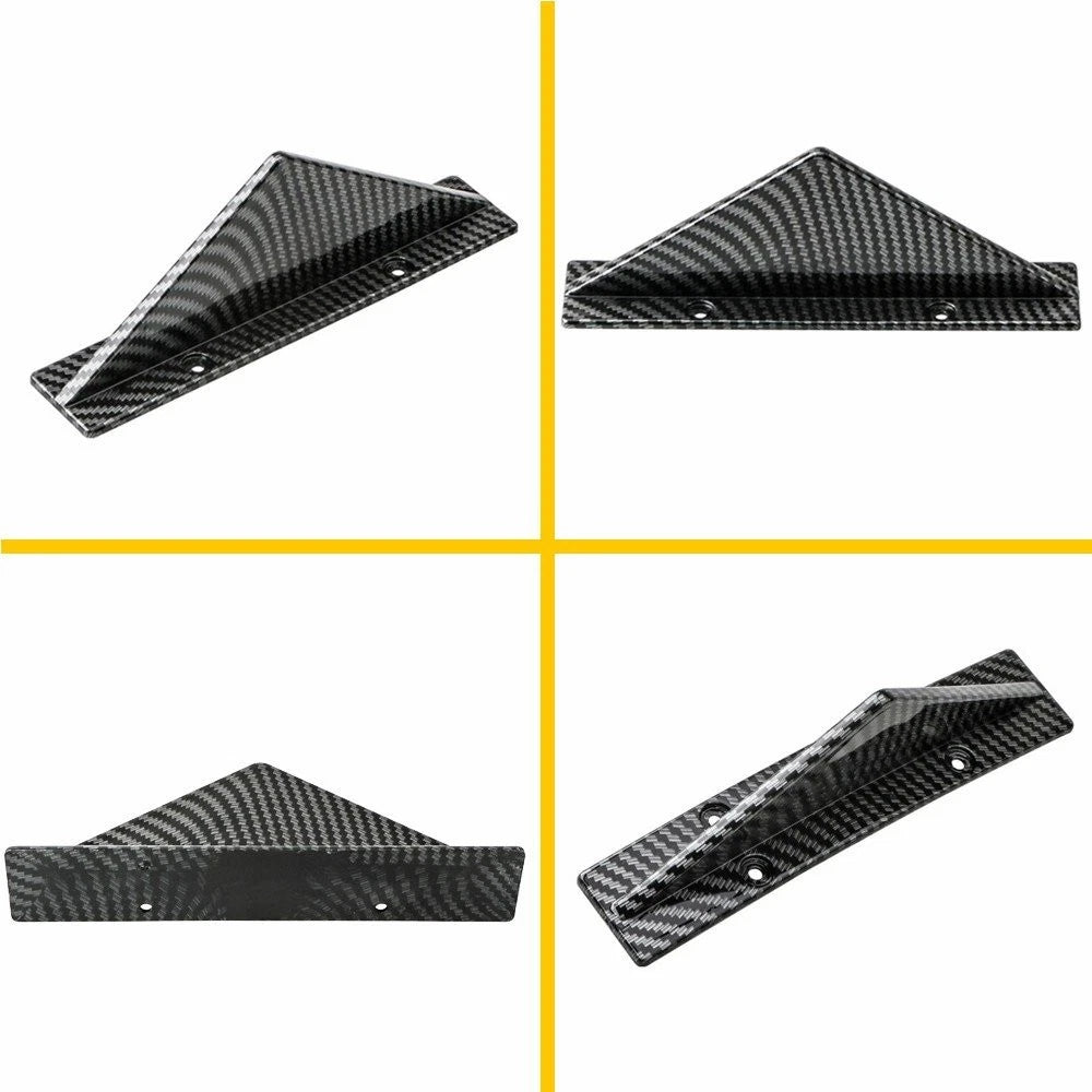 4x Car Lip Bumper Rear Diffuser Shark Splitter Accessories Fins Carbon Fiber USA 6B93BC-57