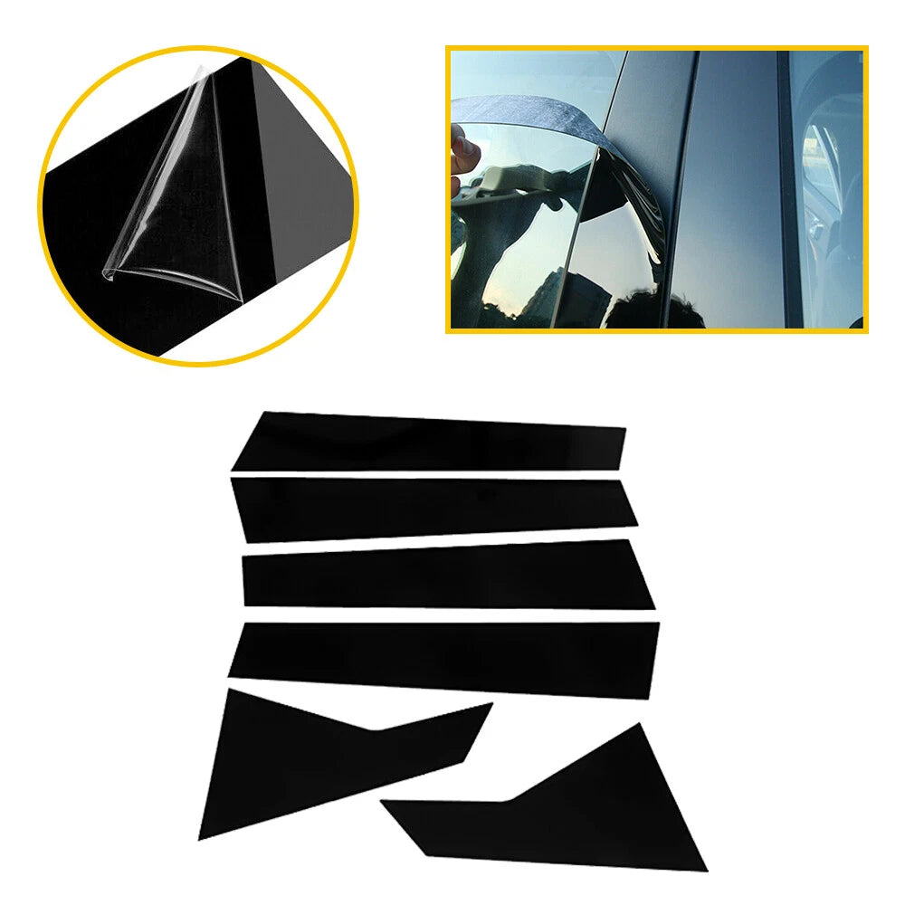 For 2014-2020 Chevy Impala Glossy Black Pillar 6pcs Posts Set Door Trim Cover EA 6B93BC-57
