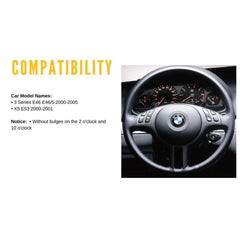 Hand-Sewing Black Suede & PU Leather Steering Wheel Covers Wrap For BMW E39 E46