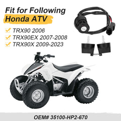 Ignition Switch with 2 Keys For Honda ATV TRX90X 2009-2023  TRX90EX 2007-2008