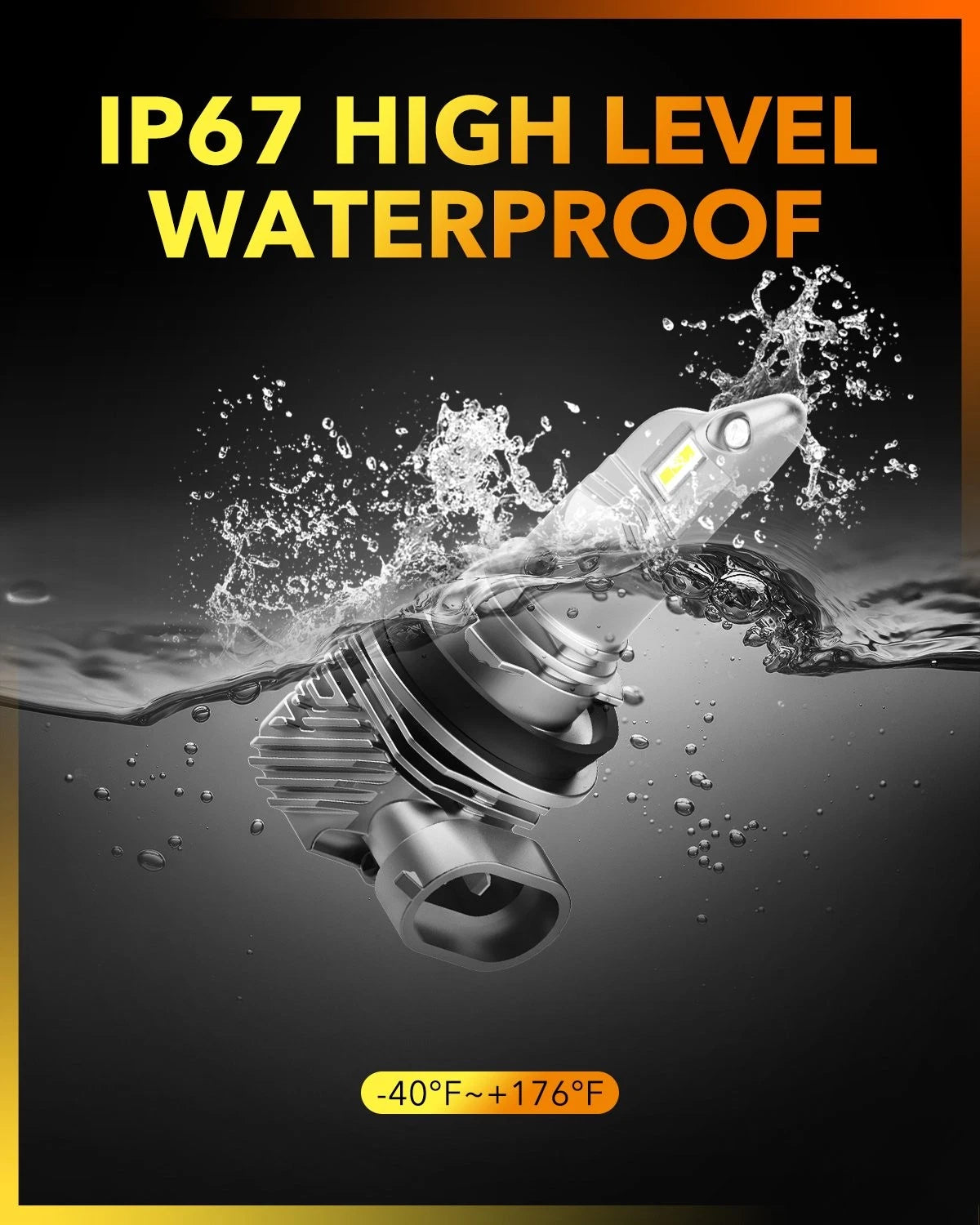 OXILAM H11 H9 LED Headlight Bulbs Low Beam Super Bright 6000K White Fanless OXILAM