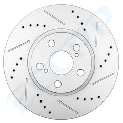 Front for Toyota Celica GTS TC Drilled Slotted Rotors + Ceramic Brake Pads Set 6B93BC-57