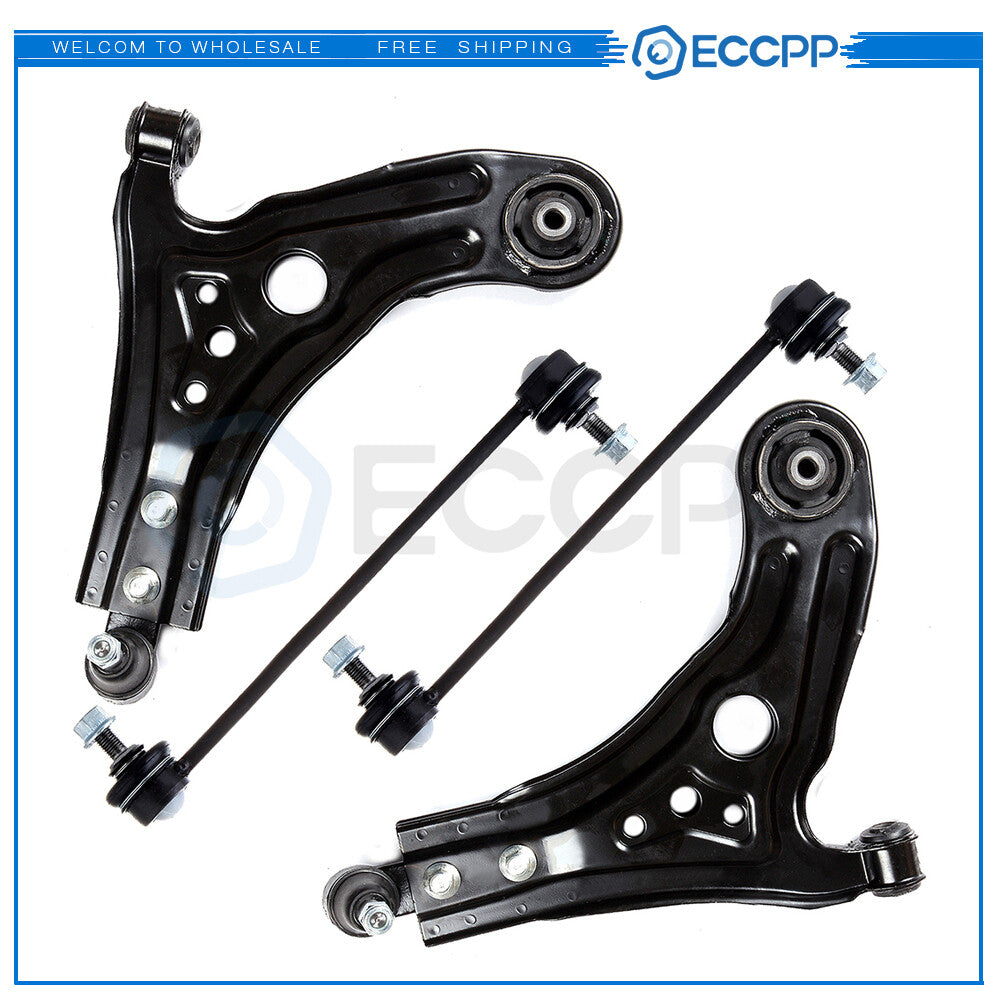 4X Front Lower Control Arms Sway Bars For 2004-11 Pontiac G3 & Chevrolet Aveo 5
