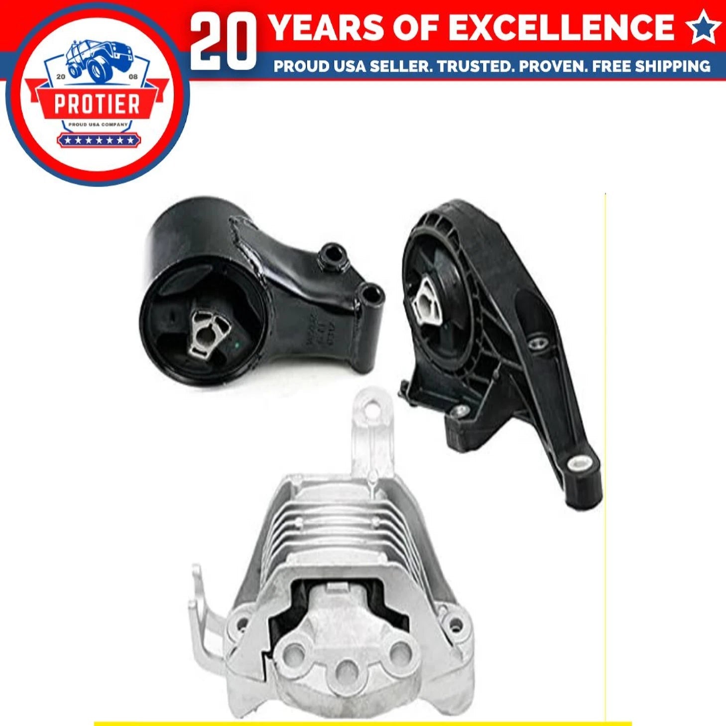 Fits 2011-2017 Chevrolet Cruze 1.4L AUTO, Transmission Mount Set 3pc 6B93BC-57
