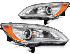 Headlights Assembly Pair For Chrysler 200 2011-2014 Chrome Housing w/LED DRL 6B93BC-57