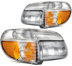 ECCPP Headlights Assembly For Ford Explorer 4.0L 5.0L 1995-2001 Pair Chrome 6B93BC-57
