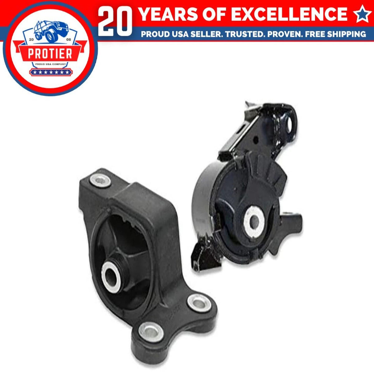 Fits 2007-2008 Honda Fit 1.5L MANUAL Rear Motor Mount & Trans Mount 2pc : A4552 6B93BC-57