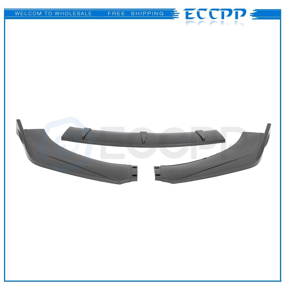 3 Piece Front Bumper Lip Universal For Most (Big Size) -Gloss Carbon Look 6B93BC-57