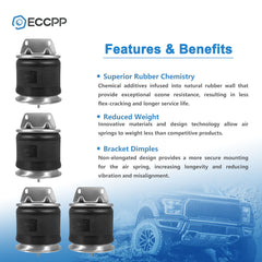 4PCS W01-358-9616  K303-16 1R11-242 Air Suspension Bag Spring For Kenworth 6B93BC-57