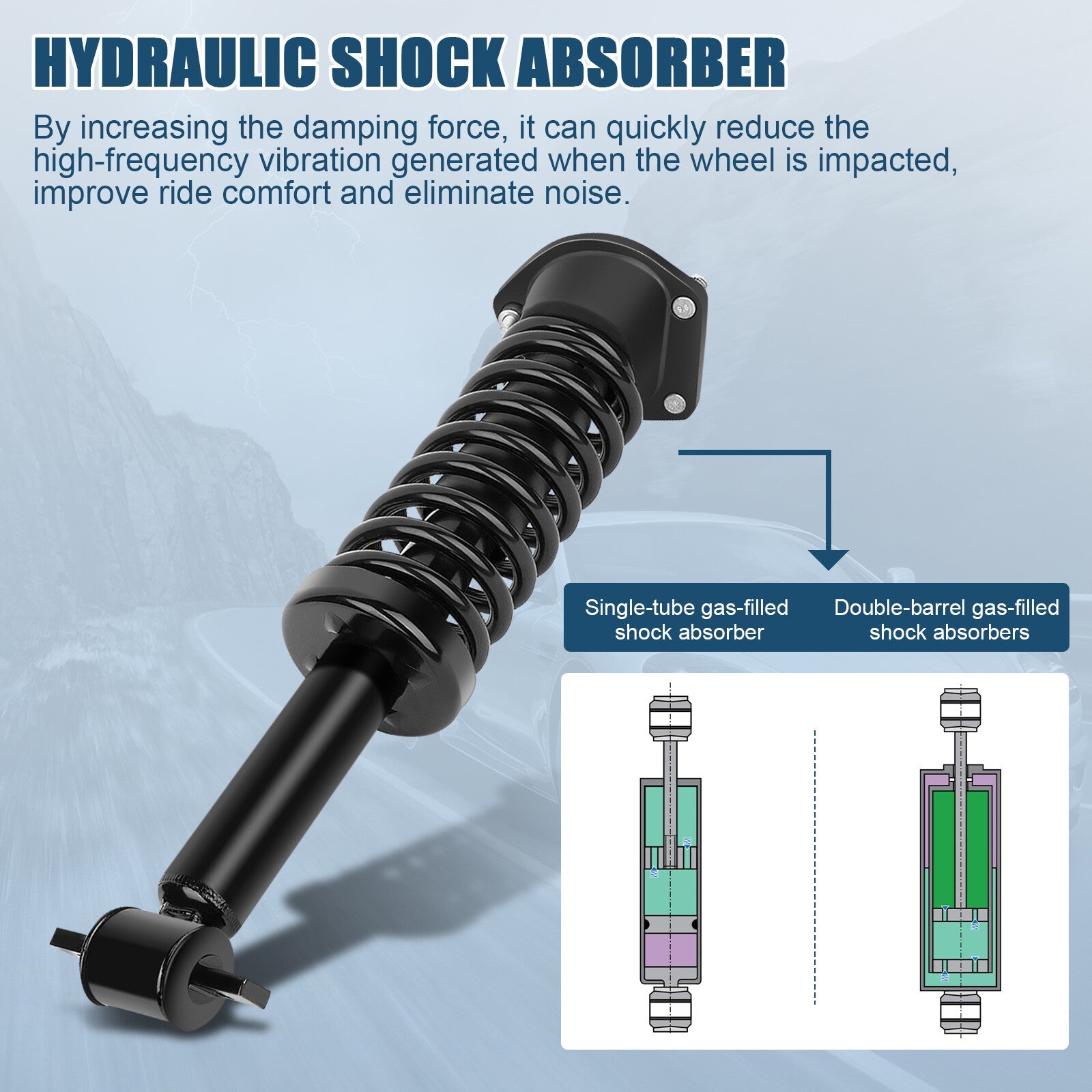 Front Pair For Chevrolet Camaro 1993-02 Struts Shocks w/ Spring Mount Assemblies 6B93BC-57