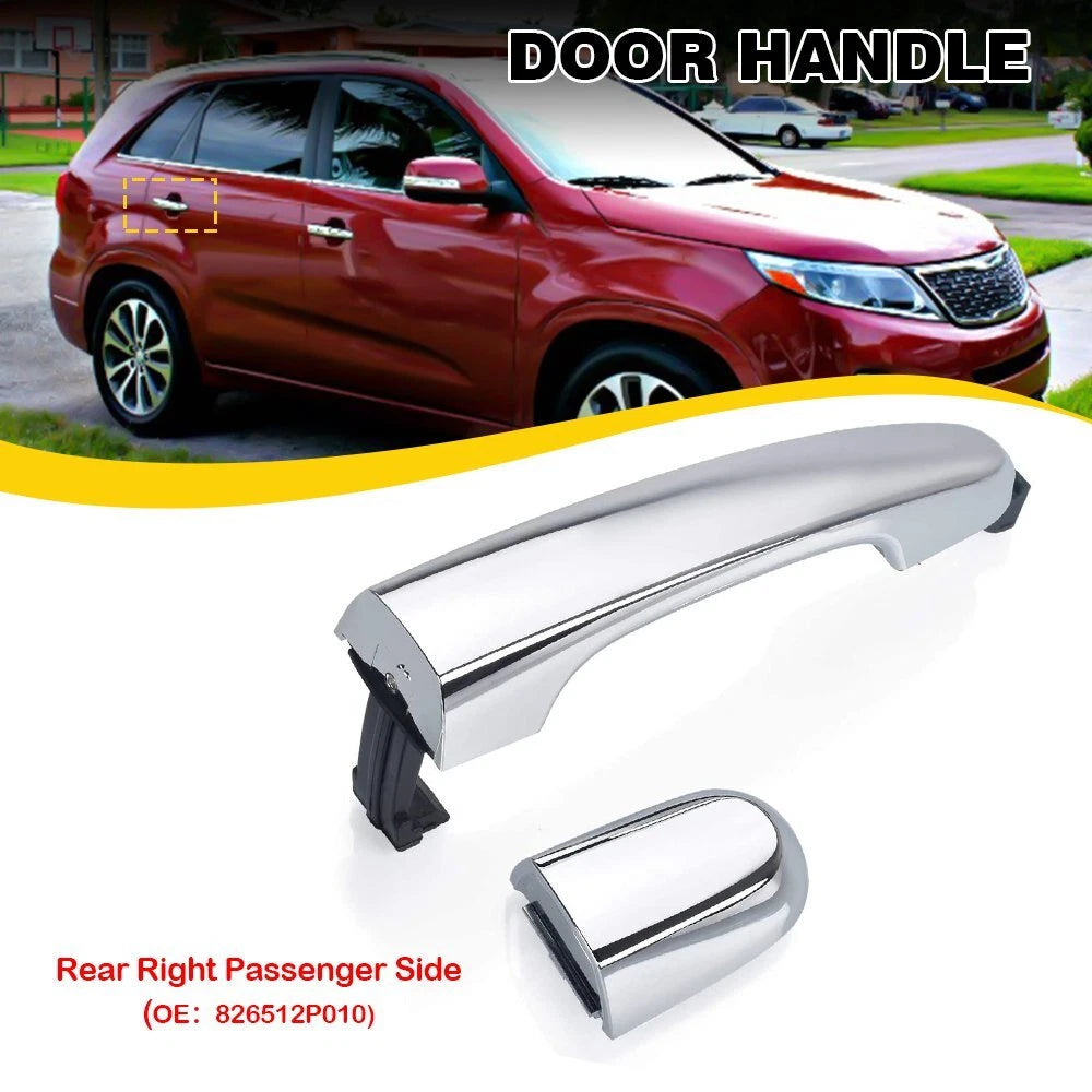Outside Rear Passenger Right Door Handle For 2011-2015 Kia Sorento Chrome EOA 6B93BC-57