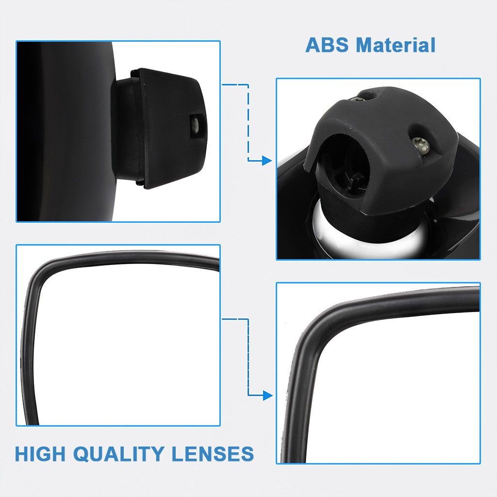2PCS Black Wide Angle Mirrors For 03-16 Freightliner Columbia M2 Left or Right KOEEP
