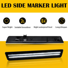 Front Rear Bumper Side Marker Lights For 2015-2022 Dodge Challenger Smoked EOA 6B93BC-57