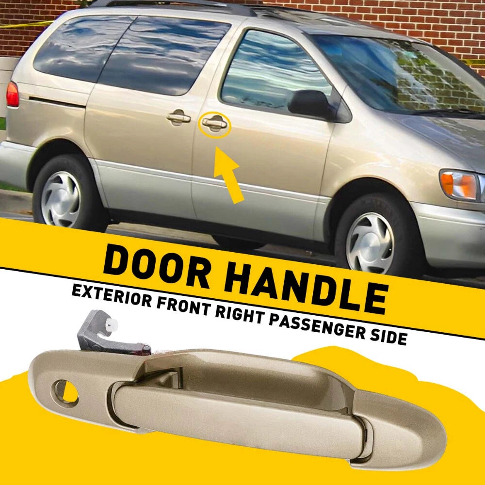 Door Handle Exterior Front Right Passenger For Side 98-03 Toyota Sienna Beige EA 6B93BC-57