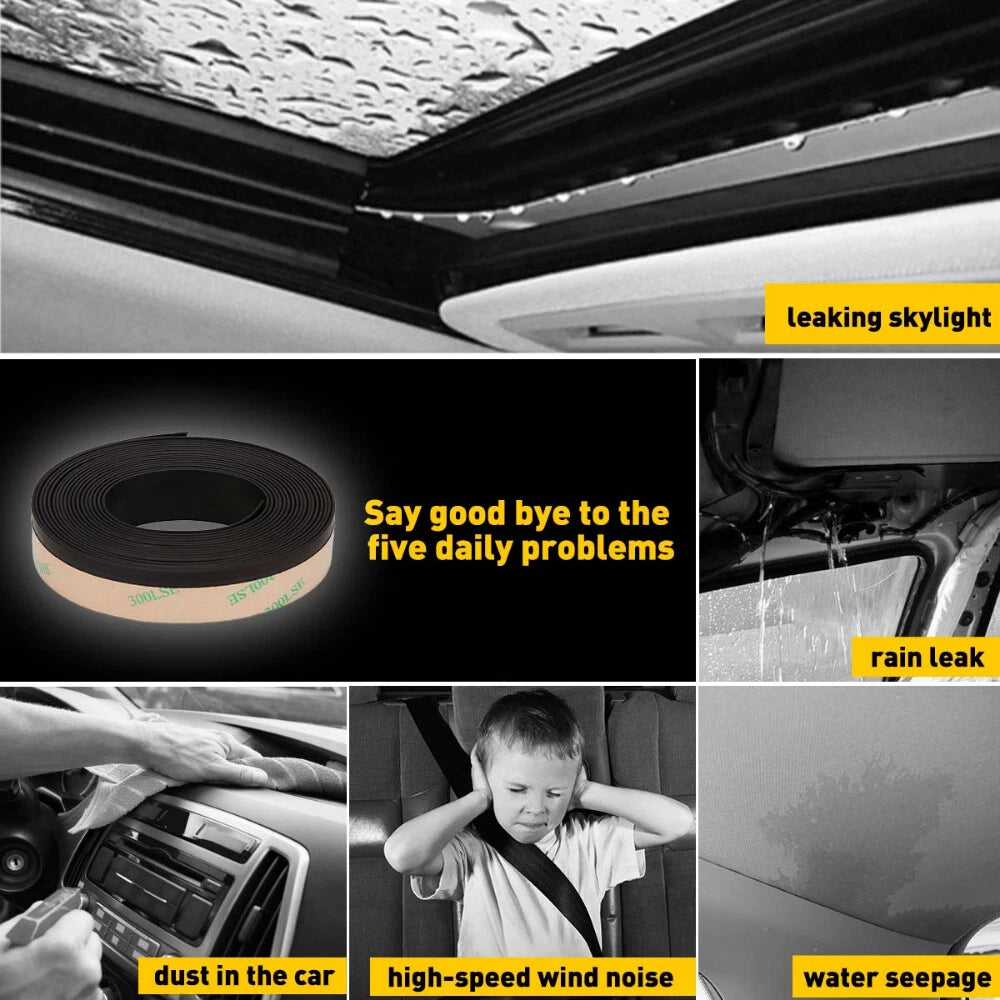 4M Rubber Seal Strip Car Front Rear Side Window Trim Edge Moulding Weatherstrip 6B93BC-57