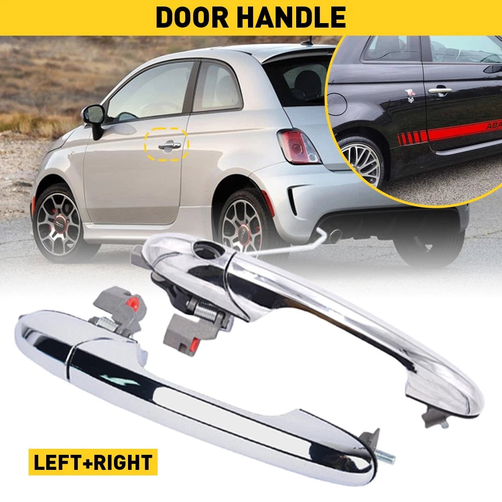 Exterior Door Handle Front Driver and Passenger Hand Side for Fiat 500 Pair 6B93BC-57