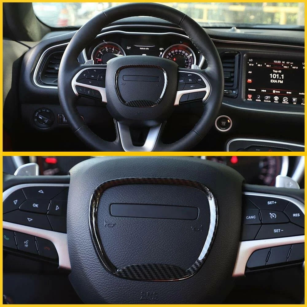 Steering Wheel Trim Cover For Dodge-Challenger Charger Durango 2015+ TX EOA 6B93BC-57