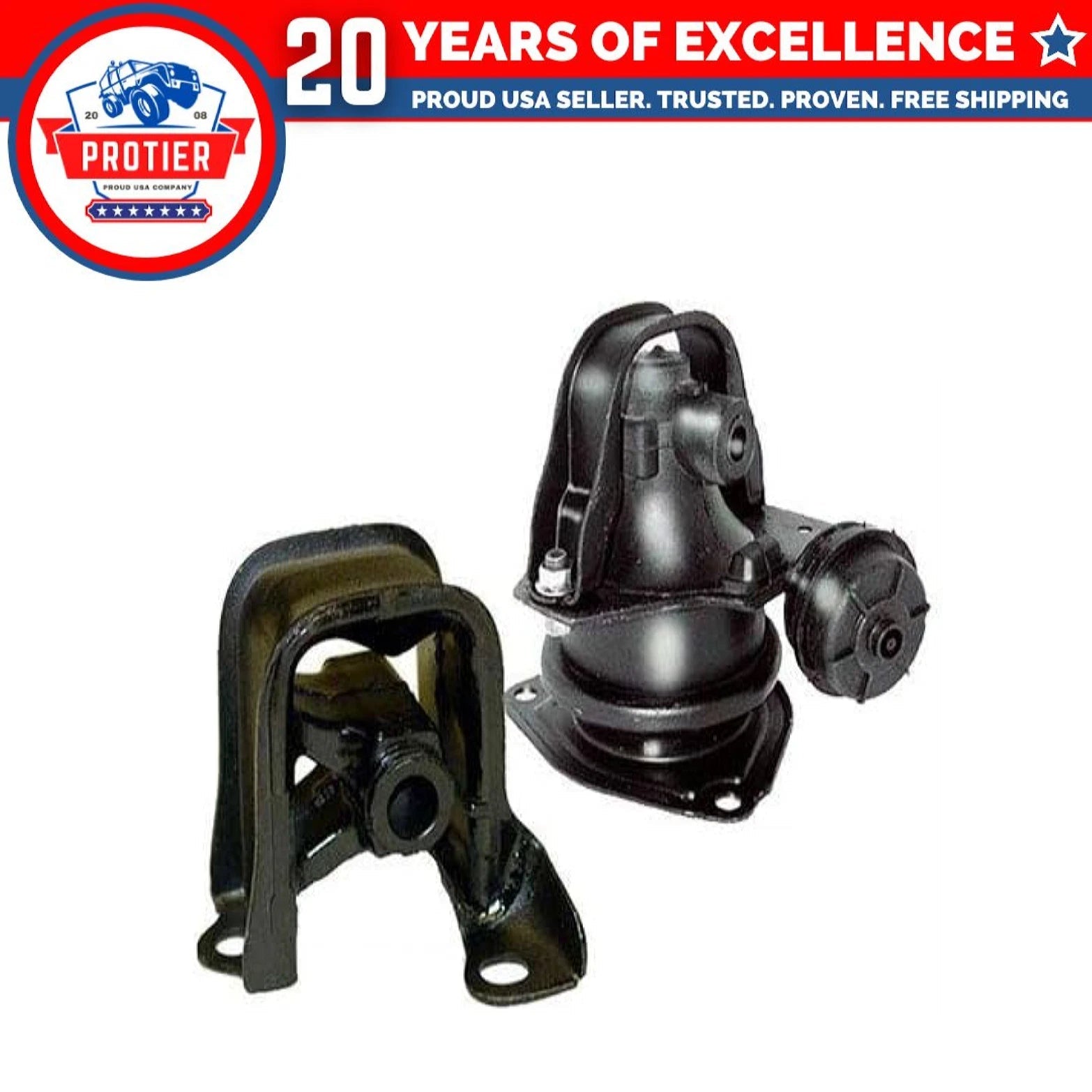 Front & Rear Motor Mount Set 2PCS Compatible for 1995 - 1998 Honda Odyssey 2.2L 6B93BC-57