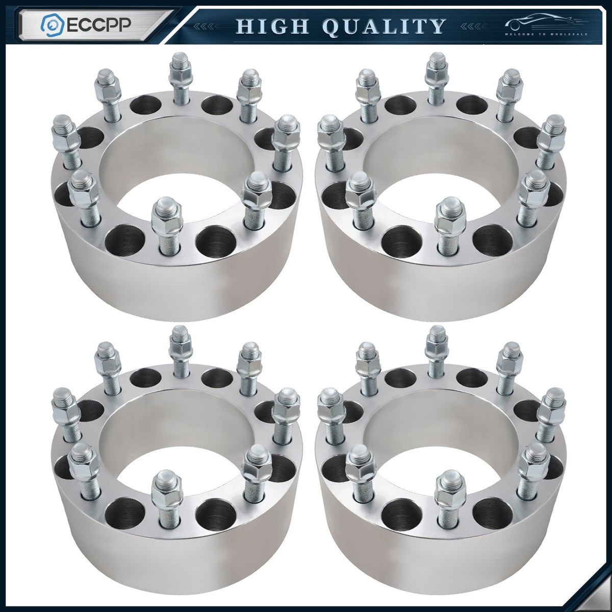 4X 3" Wheel Spacers 8x170mm 14x1.5 For 2003-2025 Ford F-350 Super Duty SRW Only 6B93BC-57