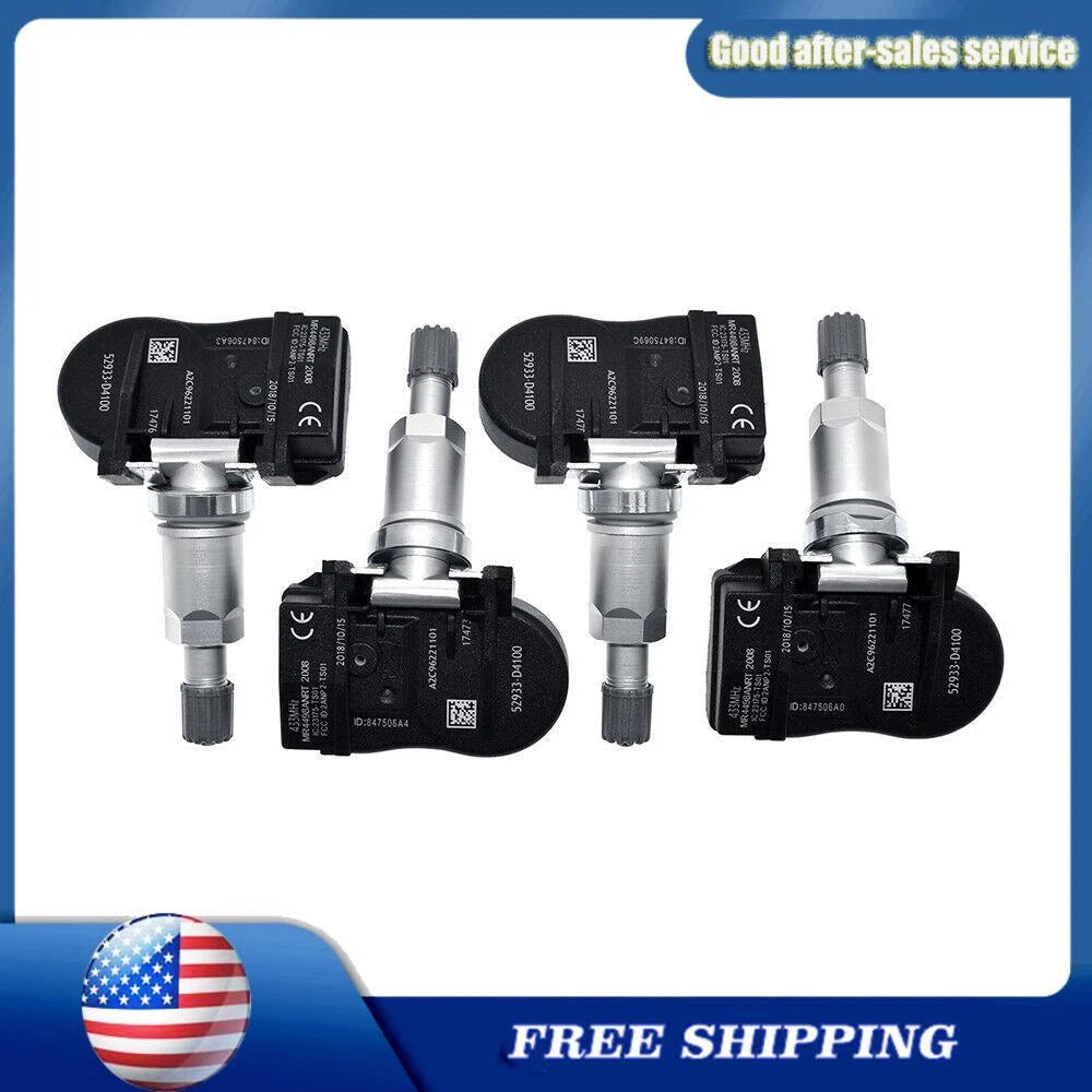 4x Tire Pressure Sensor 52933-D4100 For Hyundai Ioniq Venue Kia Optima Soul 6B93BC-57