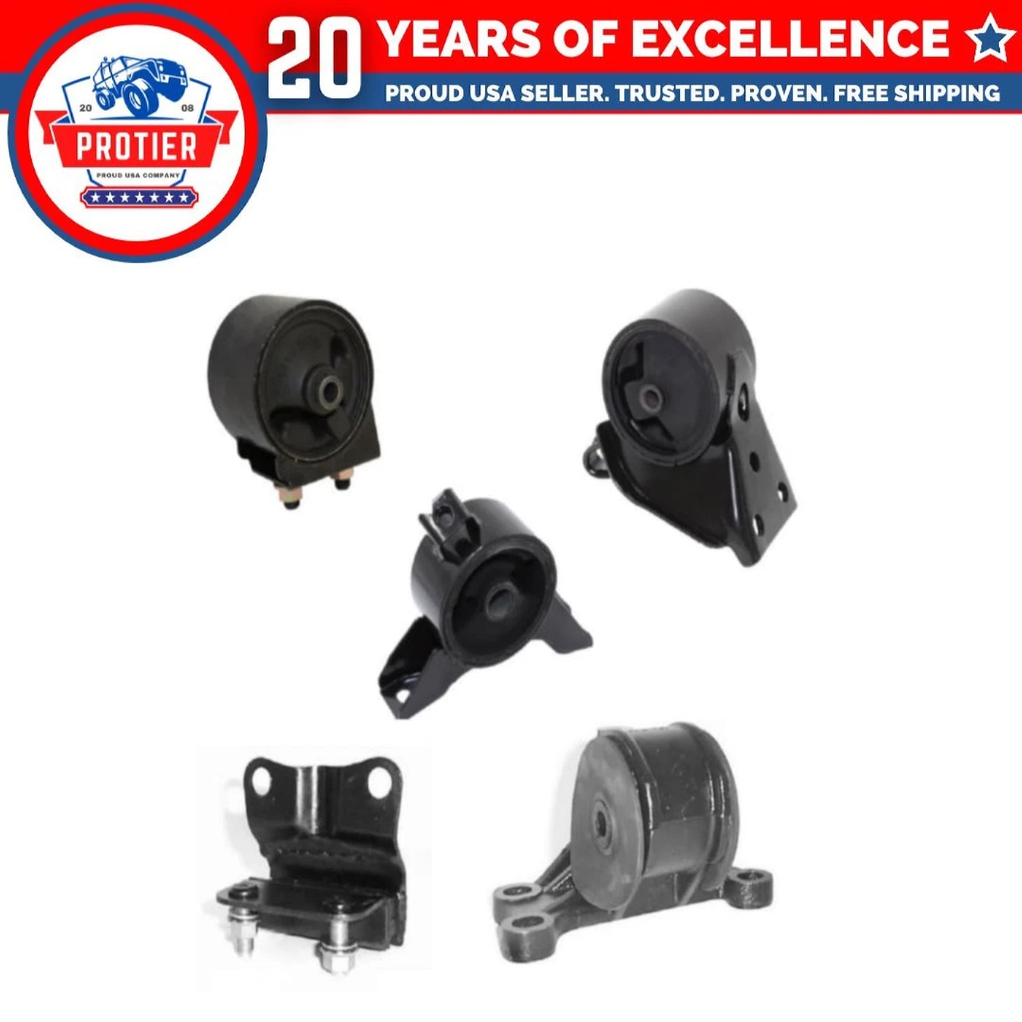 2001-2002 Mazda 626 2.0L Transmission & Motor Mount Set - Set 6B93BC-57
