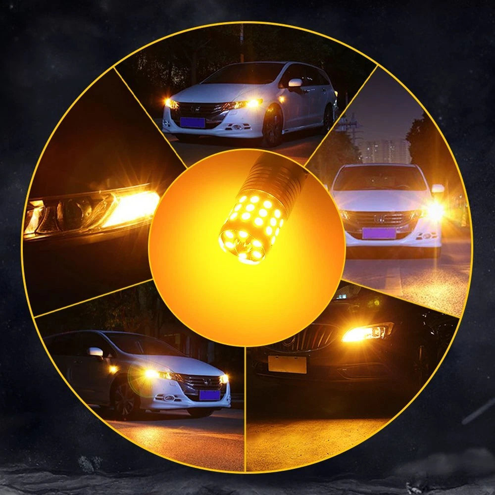 AUXITO 7440 Amber Yellow LED Turn Signal Light Bulbs Canbus Anti Hyperflash Bulb AUXITO