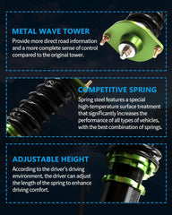 Coilovers Shock Absorber For 1990-2005 Mazda Miata MX5 NA NB Adjustable Height 6B93BC-57