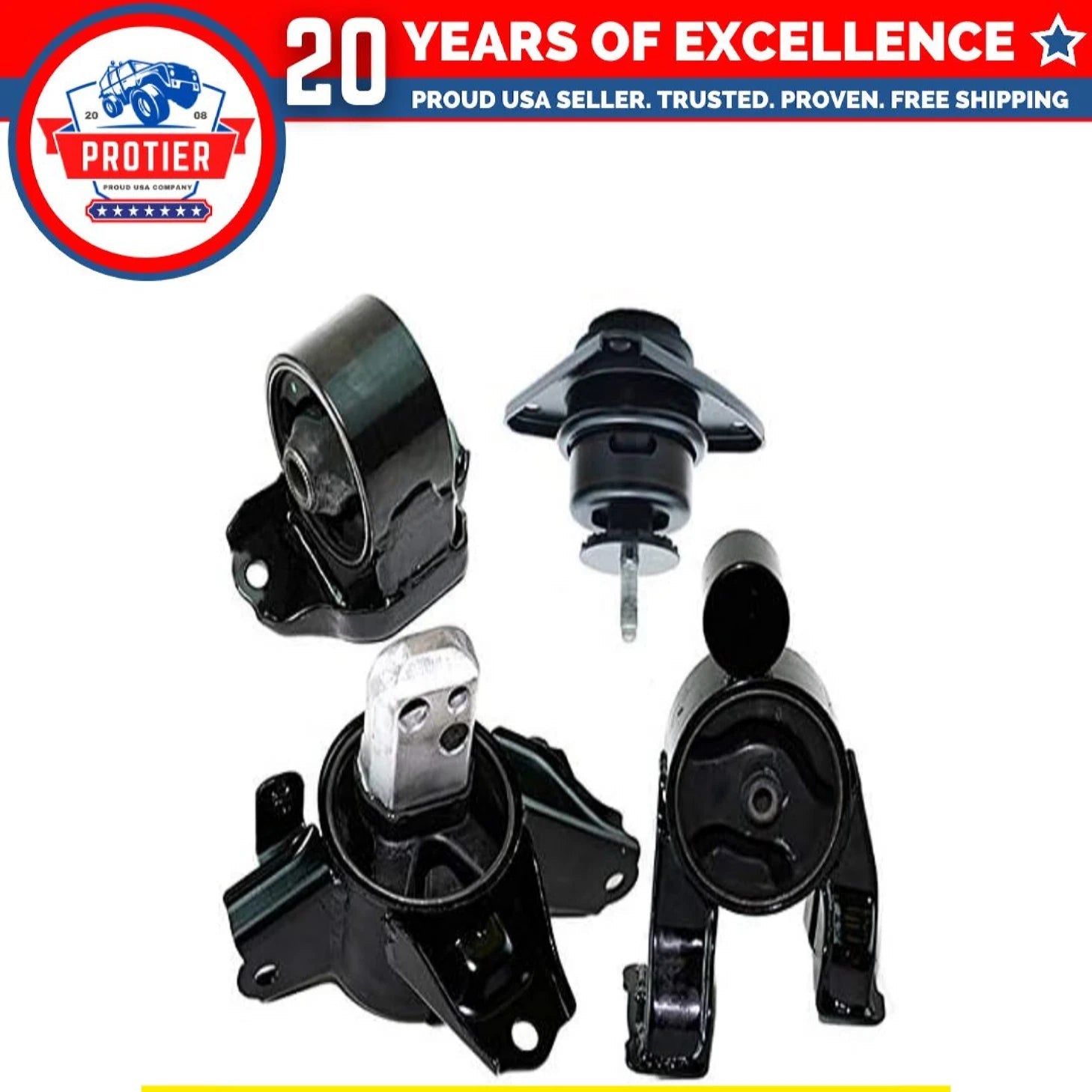 Engine Motor & Trans Mount 4PCS Set Fit 12-13 KIA Forte5 2.0/2.4L for Auto Trans 6B93BC-57
