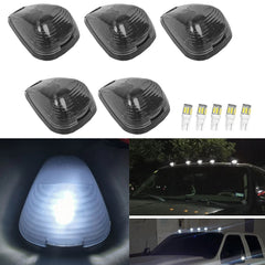 5X Smoked LED Cab Rooftop Marker Light Kit For 99-2016 Ford F250 F350 F450 F550 6B93BC-57
