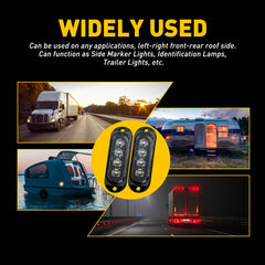 LED Clearance Lights Side Marker Lamps White Amber Red Trailer Truck RV EOA 6B93BC-57