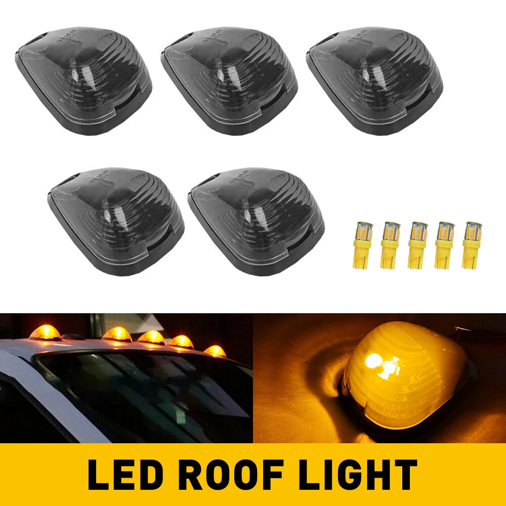 Smoke LED Cab Roof Lights Marker Amber/White For Ford F-250 F-350 Super Duty EOA 6B93BC-57