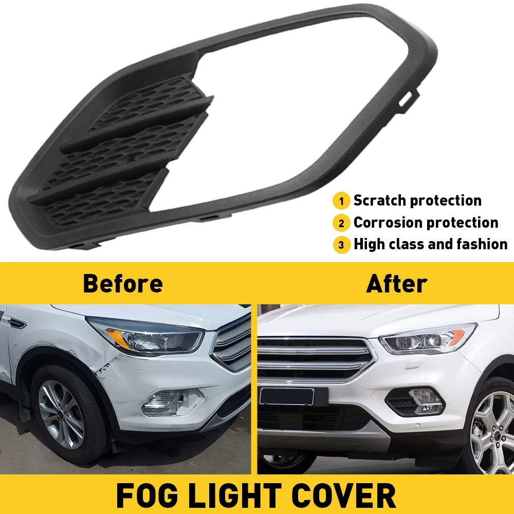 Front Right Bumper Fog Light Grille Bezel Cover Trim For 17-19 Ford Escape Kuga 6B93BC-57