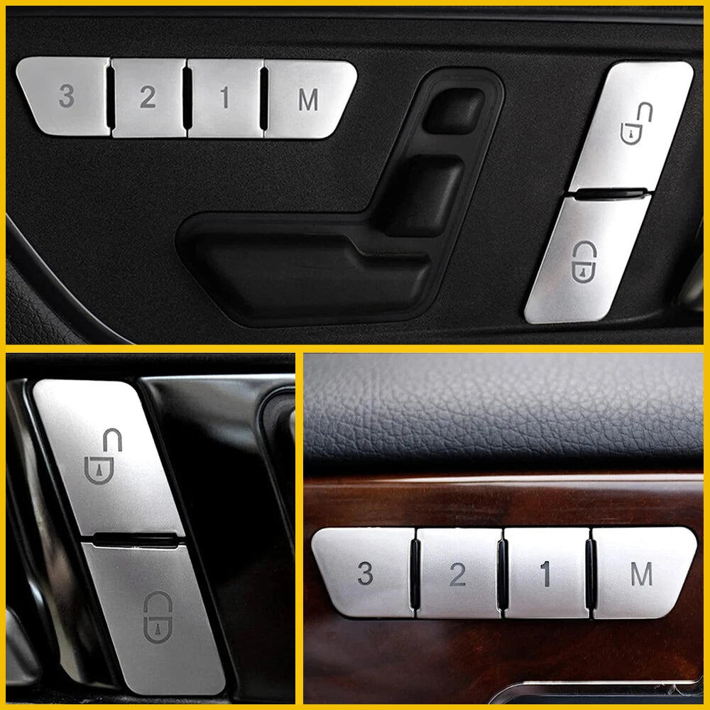 For W212 Mercedes-Benz W204 Door Lock Switch Left+Right Unlock Button Cover Trim 6B93BC-57