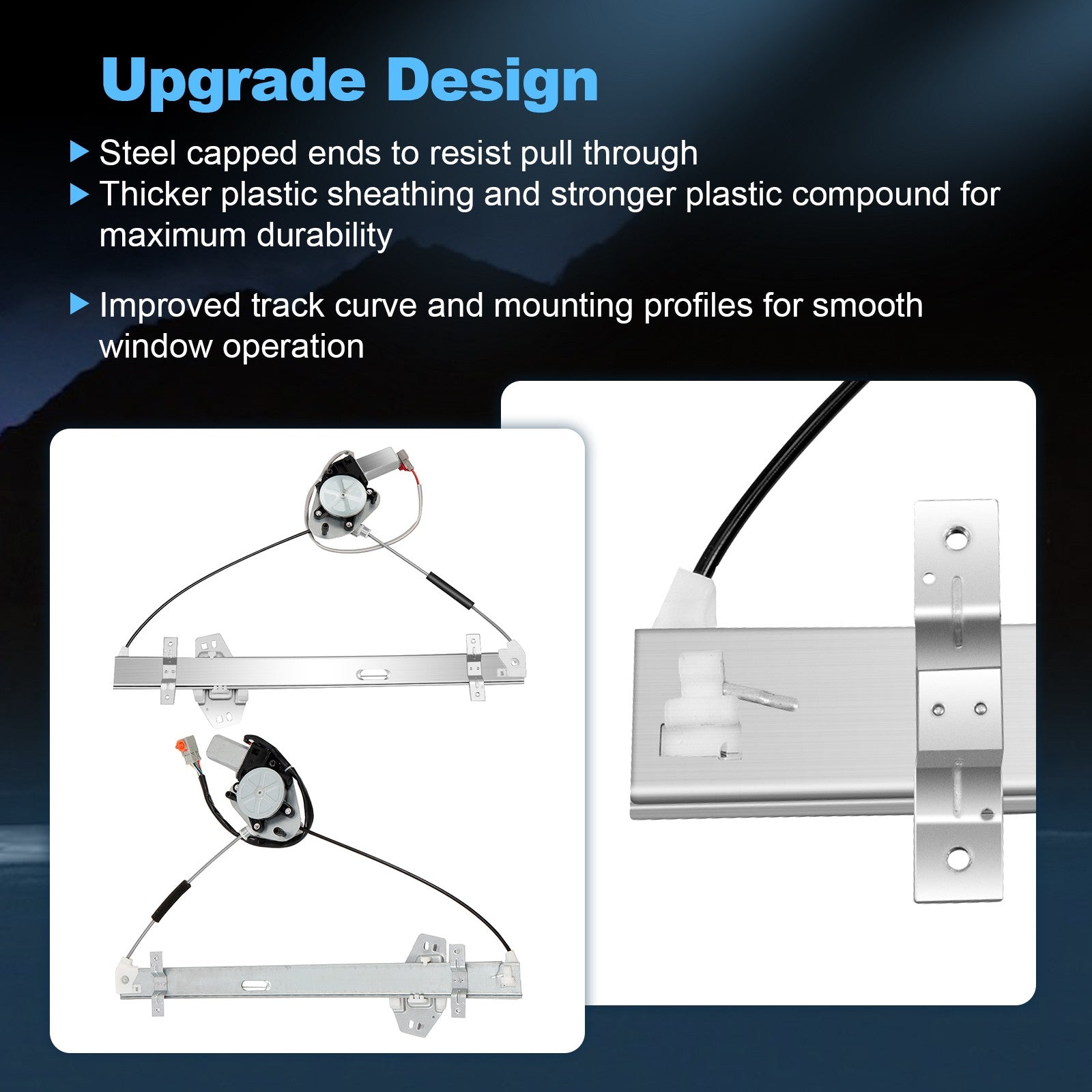 For 2003-2008 Honda Pilot Front Left Right RH Power Window Regulator With Motor 6B93BC-57
