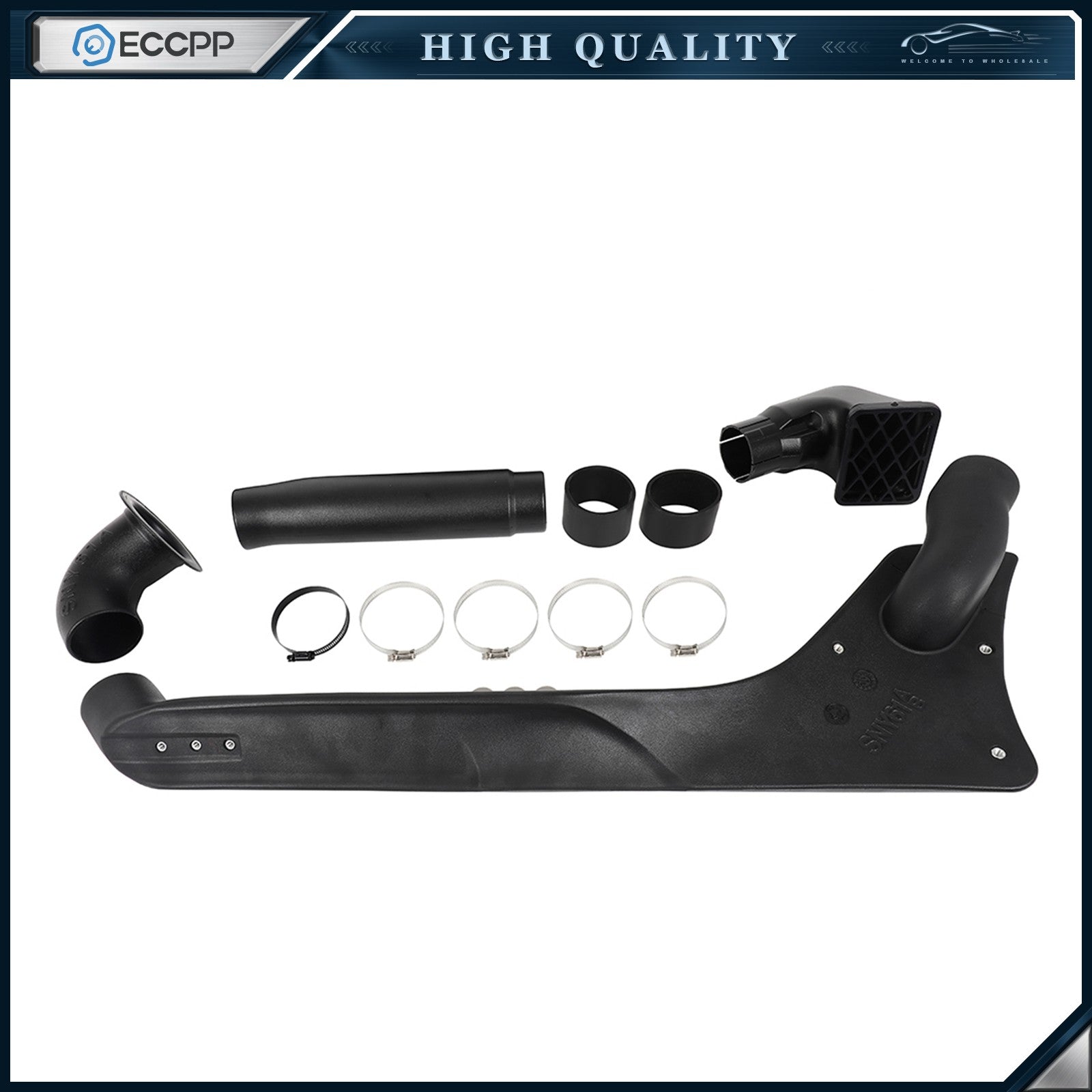 Snorkel Kit Black Raised Air Intake Fits Nissan Patrol Gu Y61 2.8-4.2-4.8 L 6B93BC-57